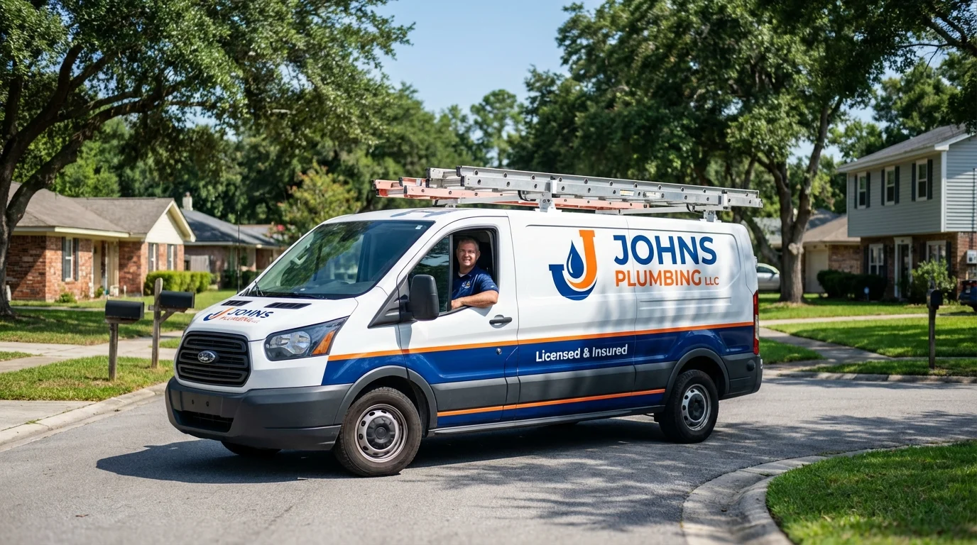 Johns Plumbing LLC service van in Santa Clara, CA